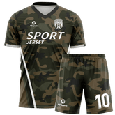 深緑い迷彩ユニフォーム 昇華